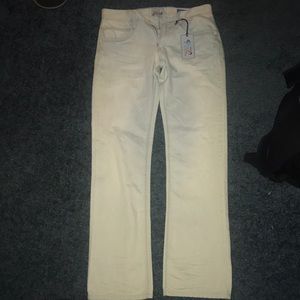 Slim straight white jeans